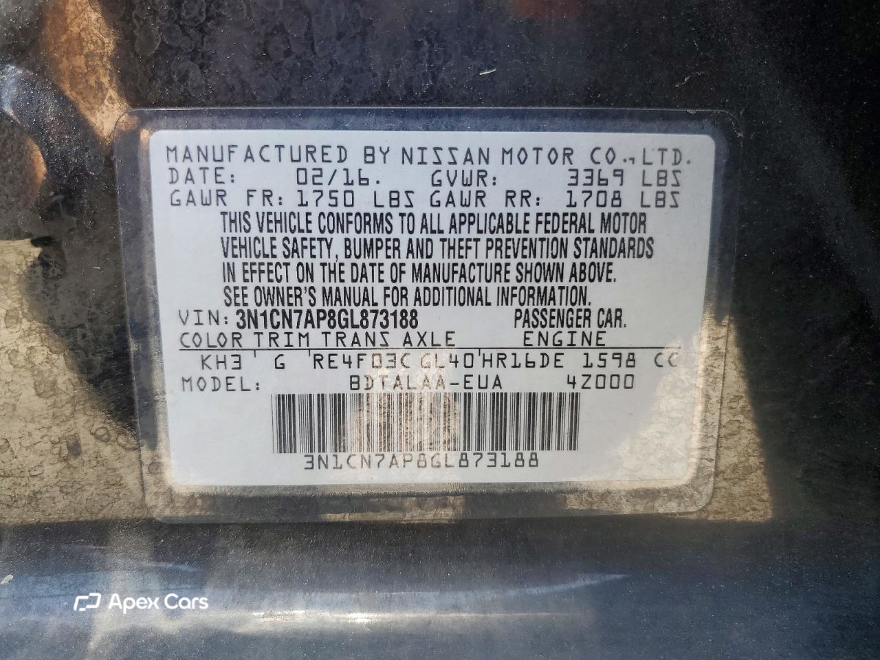 Nissan Versa 2016