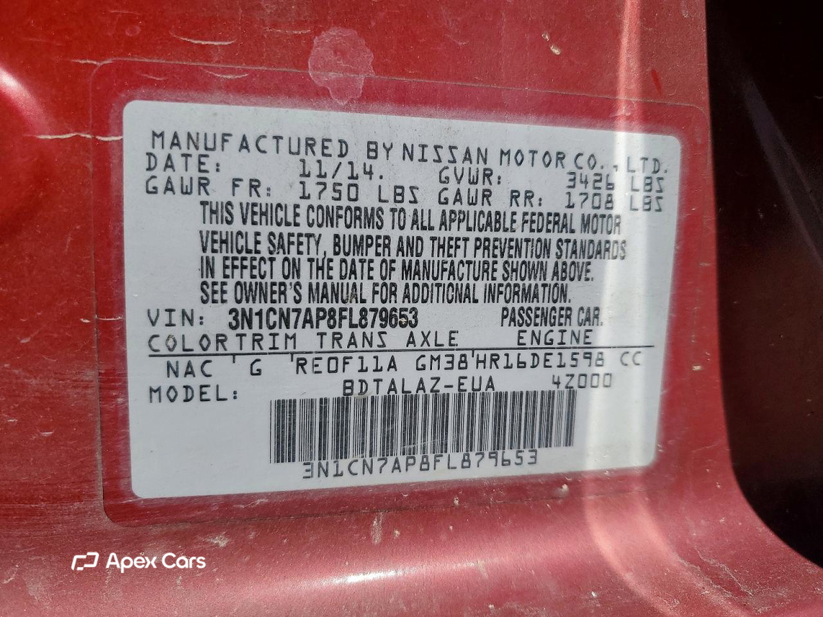 Nissan Versa 2015