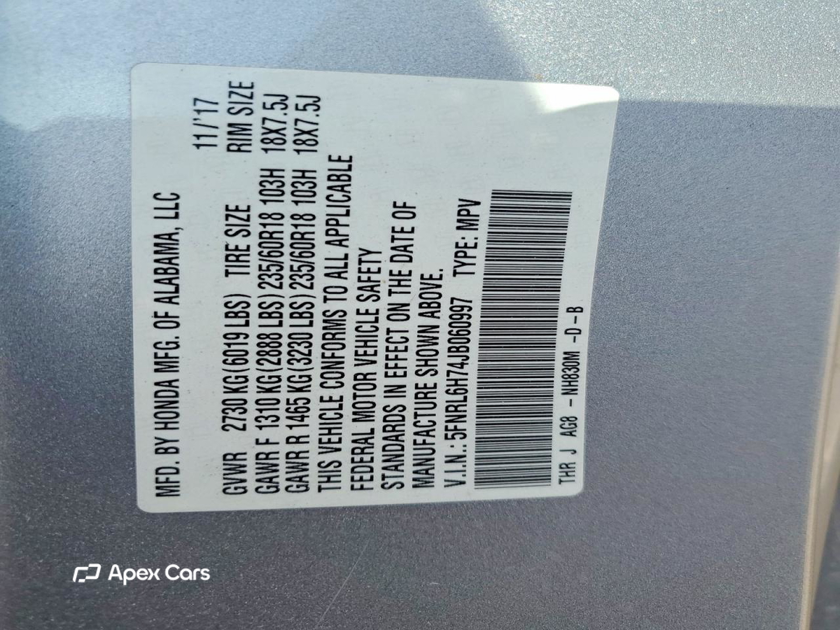 Honda Odyssey 2018