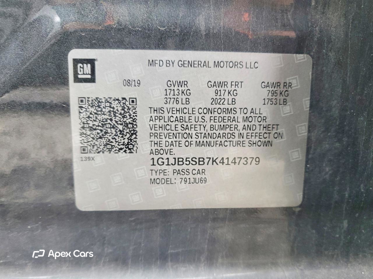 Chevrolet Sonic 2019
