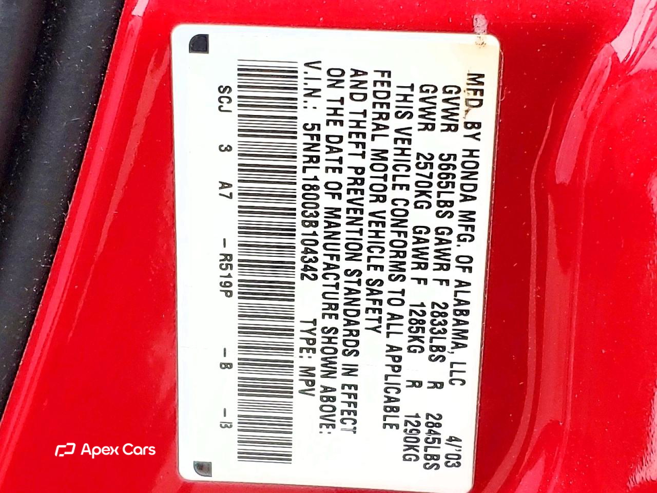 Honda Odyssey 2003