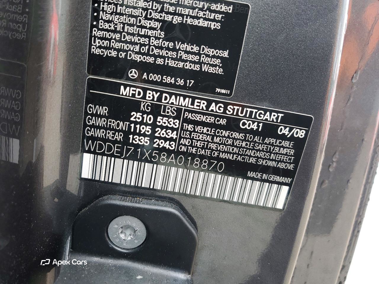 Mercedes-Benz CL-klasse 2008