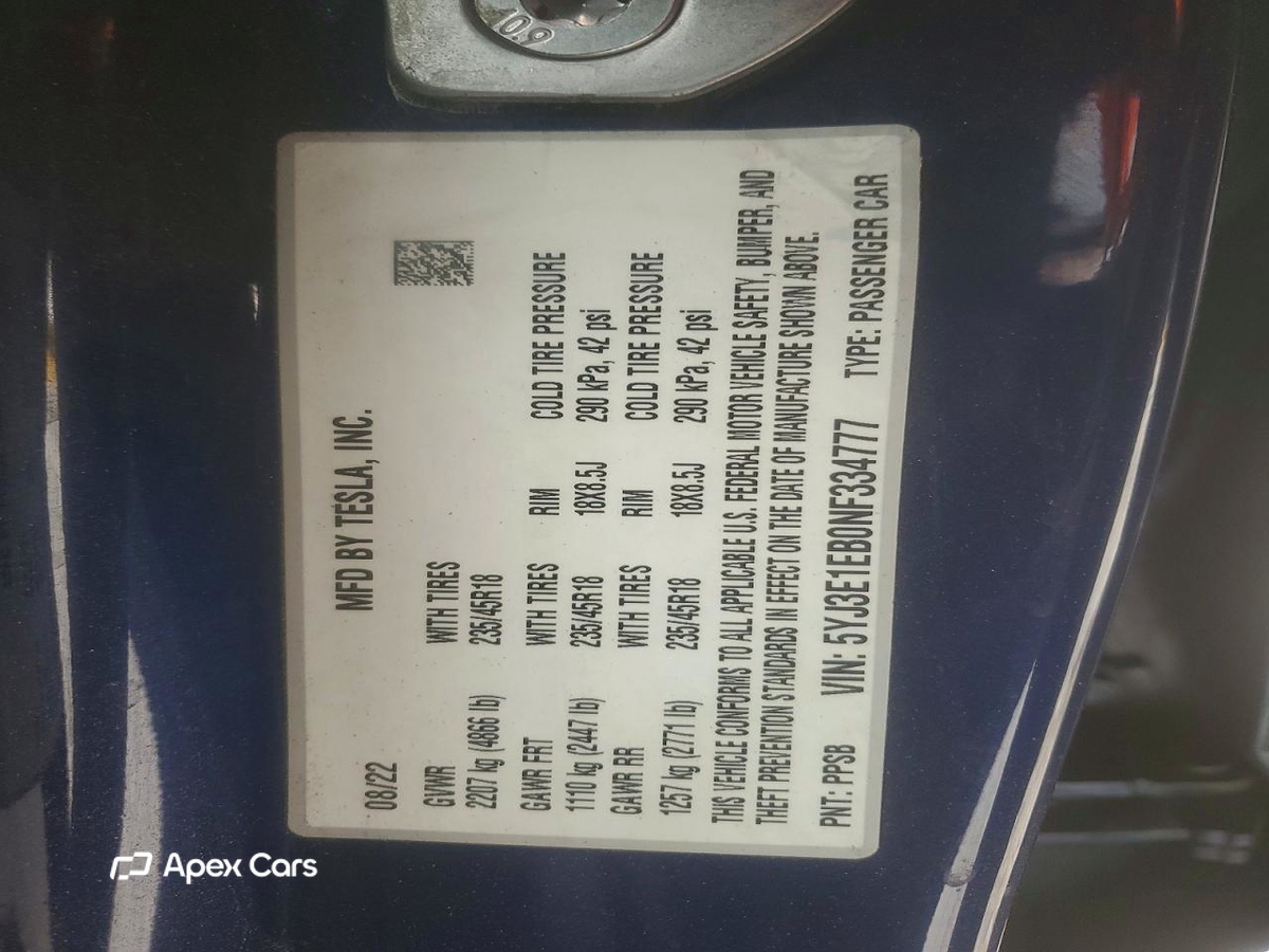Tesla Model 3 2022
