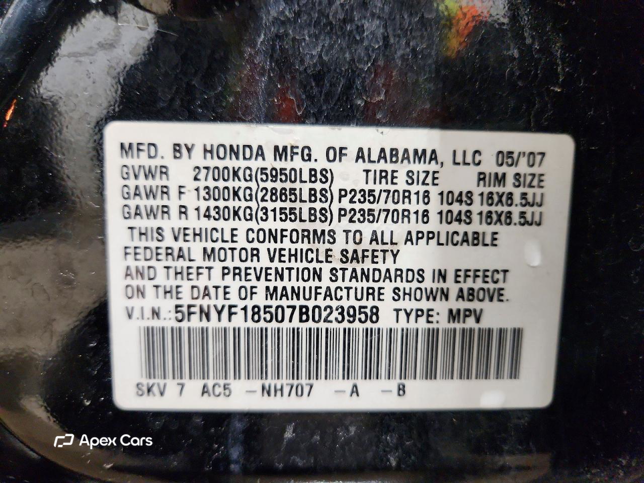 Honda Pilot 2007