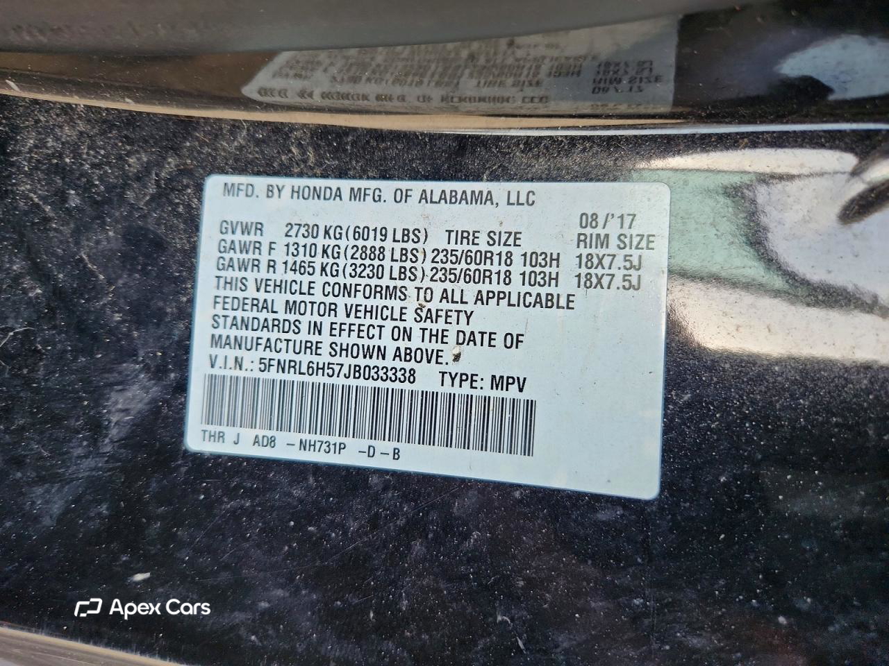 Honda Odyssey 2018