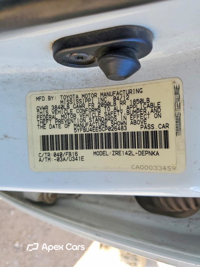 Toyota Corolla 2012