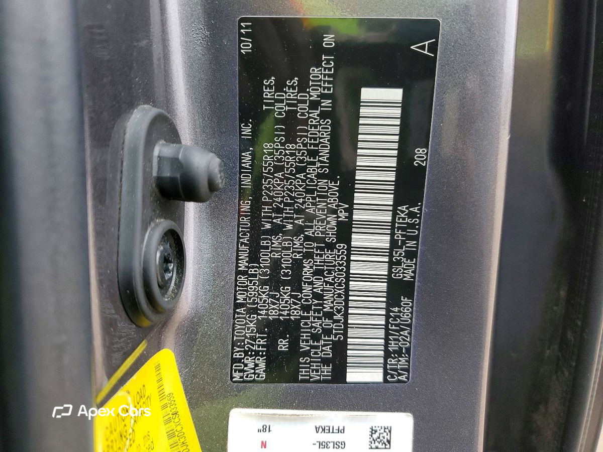 Toyota Sienna 2012