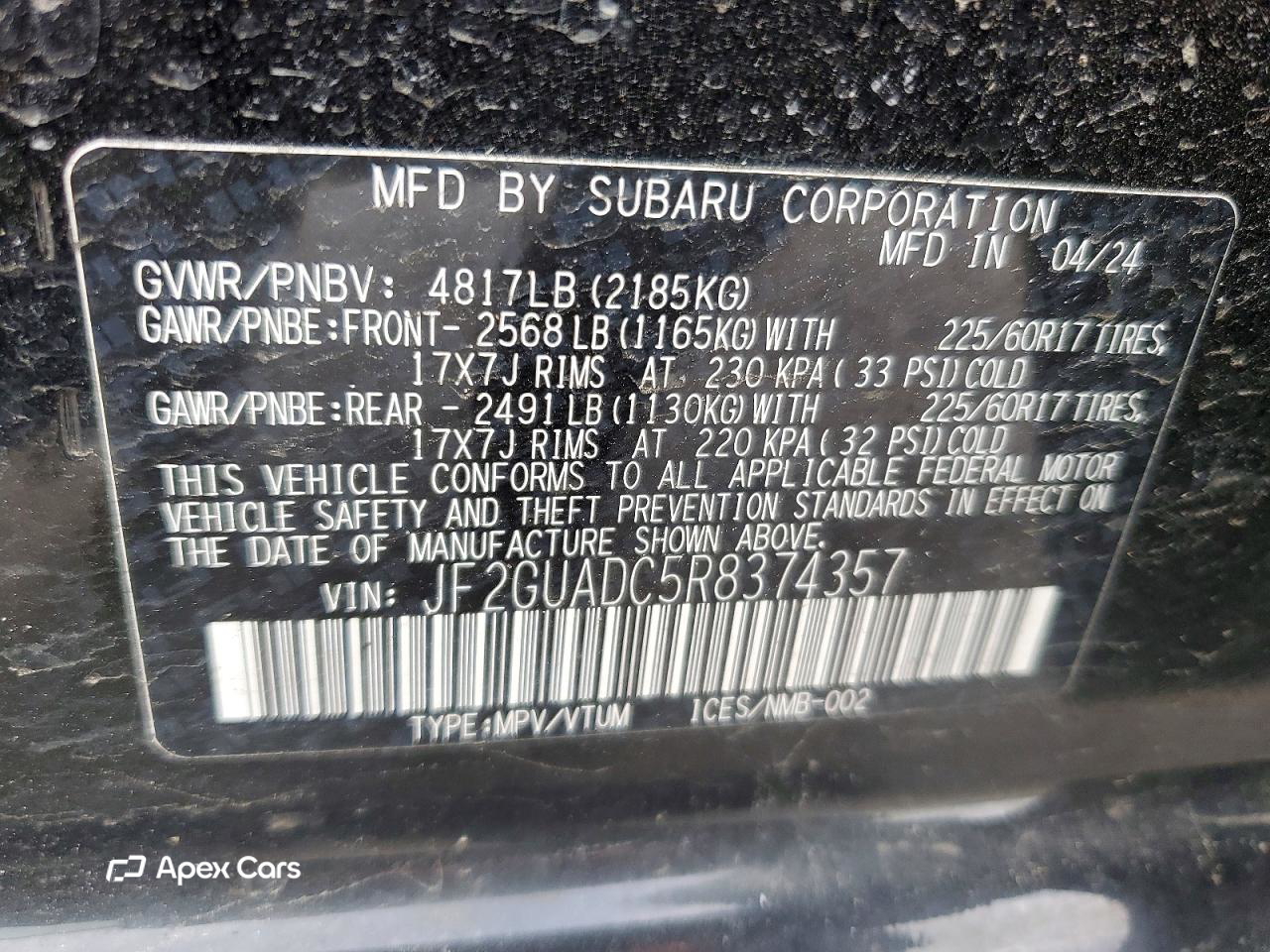 Subaru XV 2024