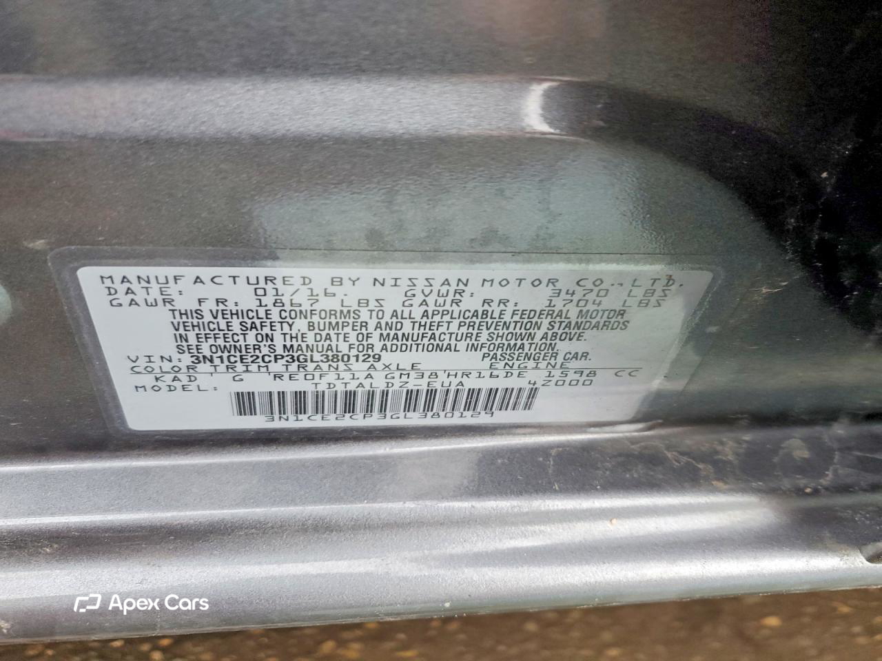 Nissan Versa 2016