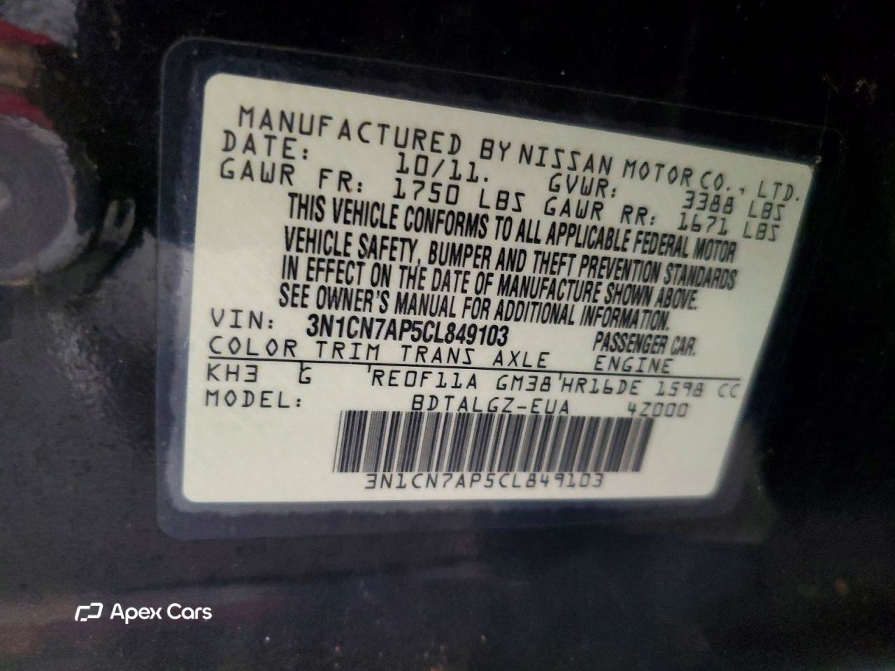 Nissan Versa 2012