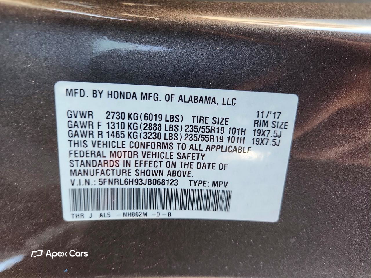 Honda Odyssey 2018