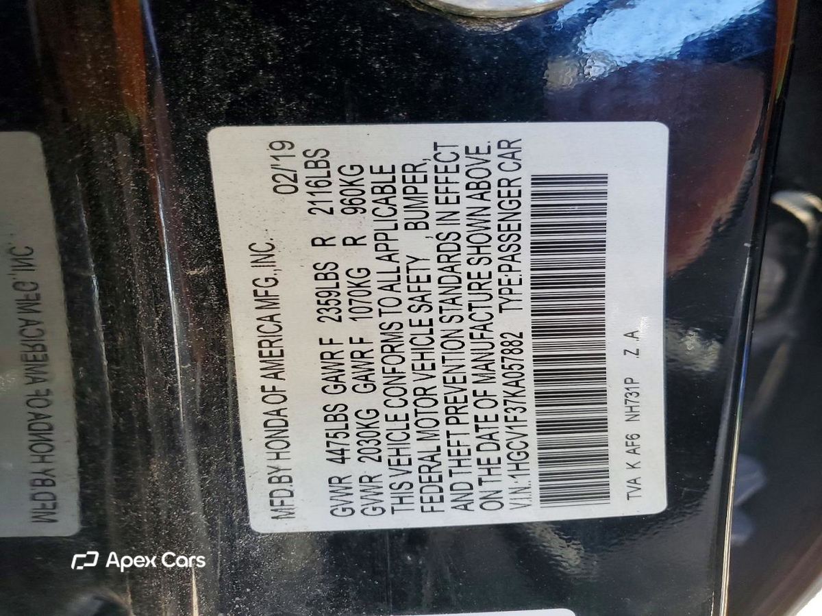 Honda Accord 2019