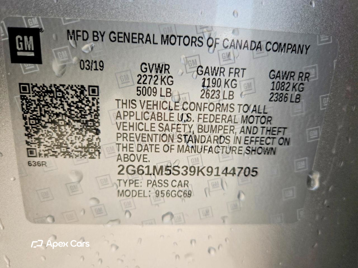 Cadillac XTS 2019