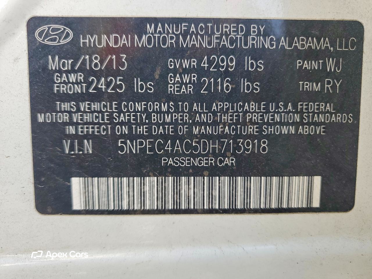 Hyundai Sonata 2013