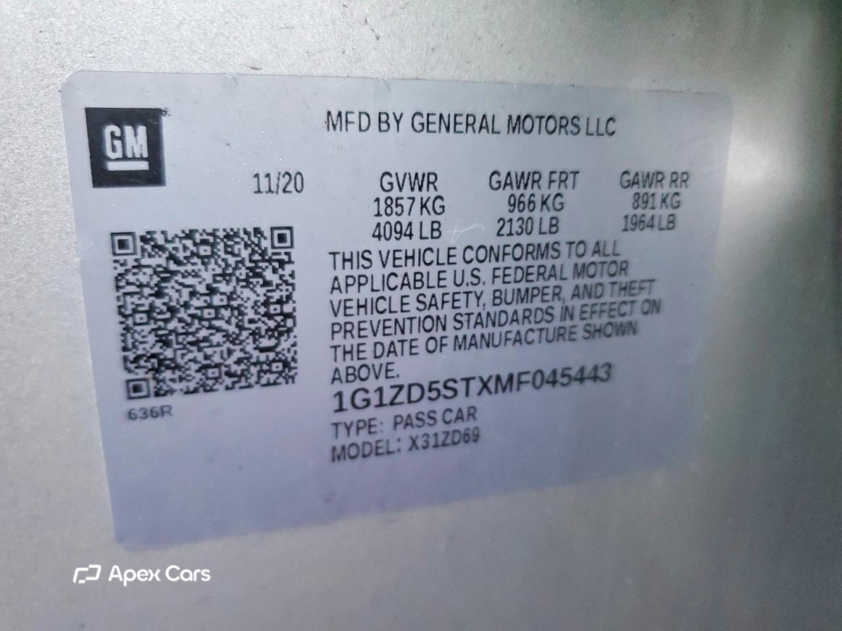 Chevrolet Malibu 2021