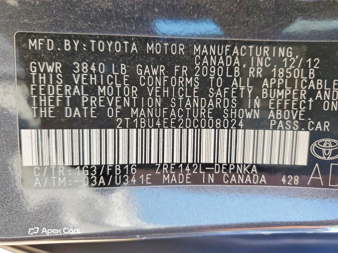 Toyota Corolla 2013