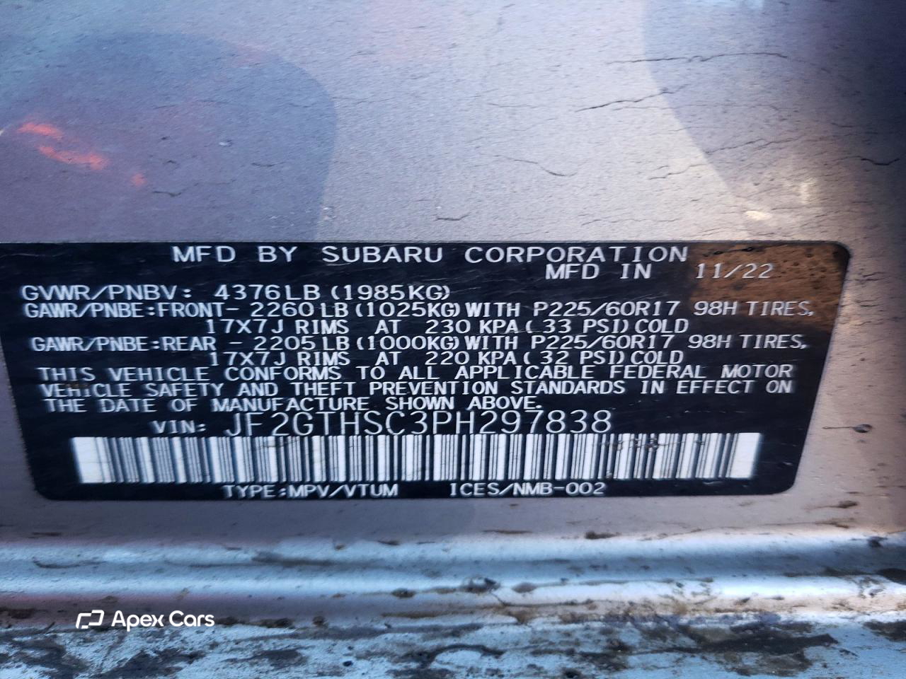 Subaru XV 2023