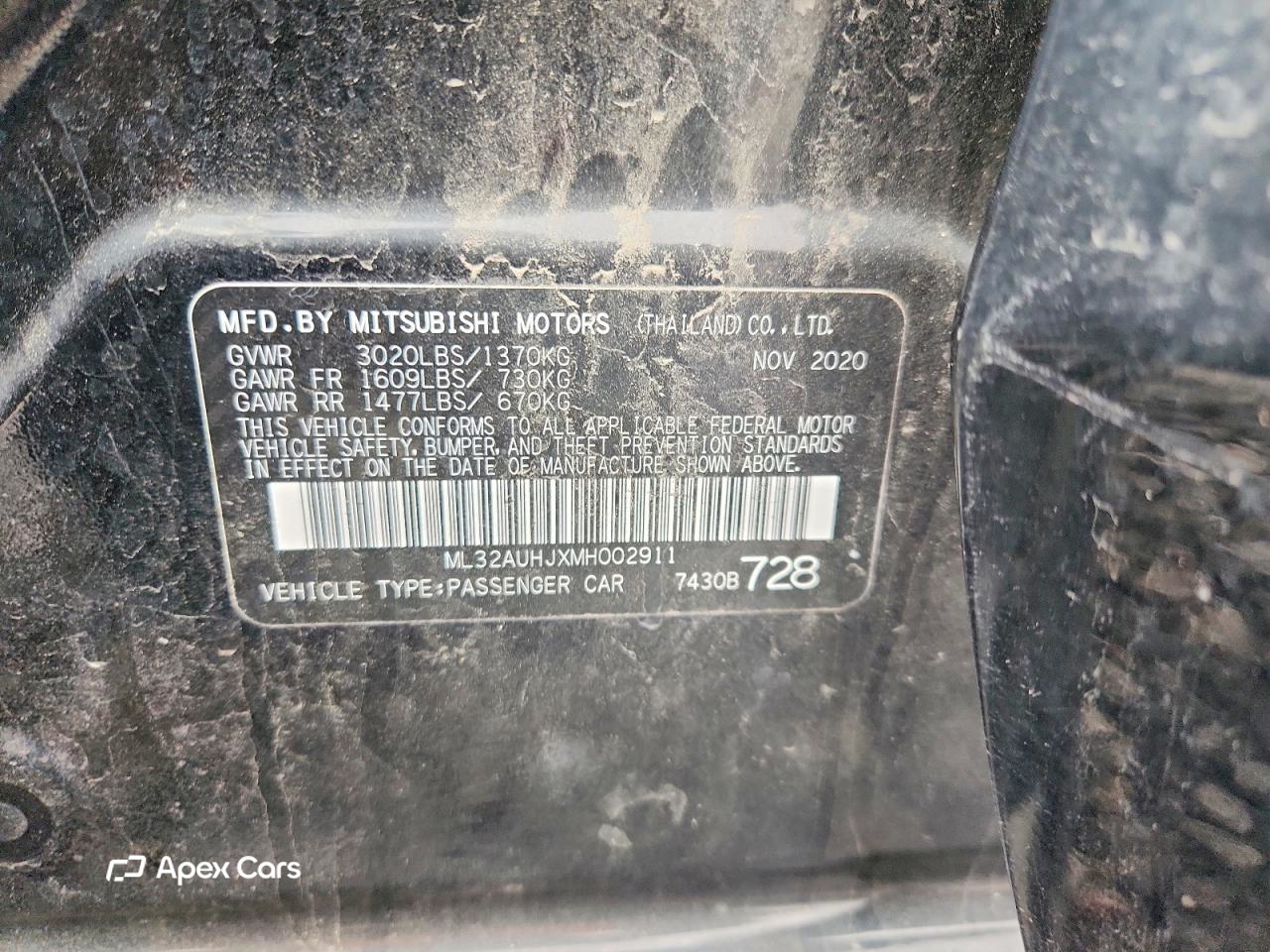 Mitsubishi Mirage 2021