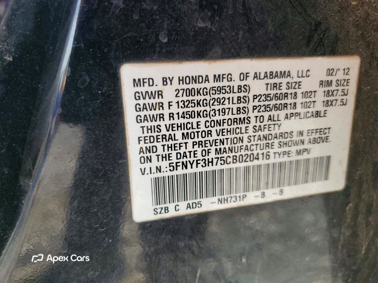 Honda Pilot 2012