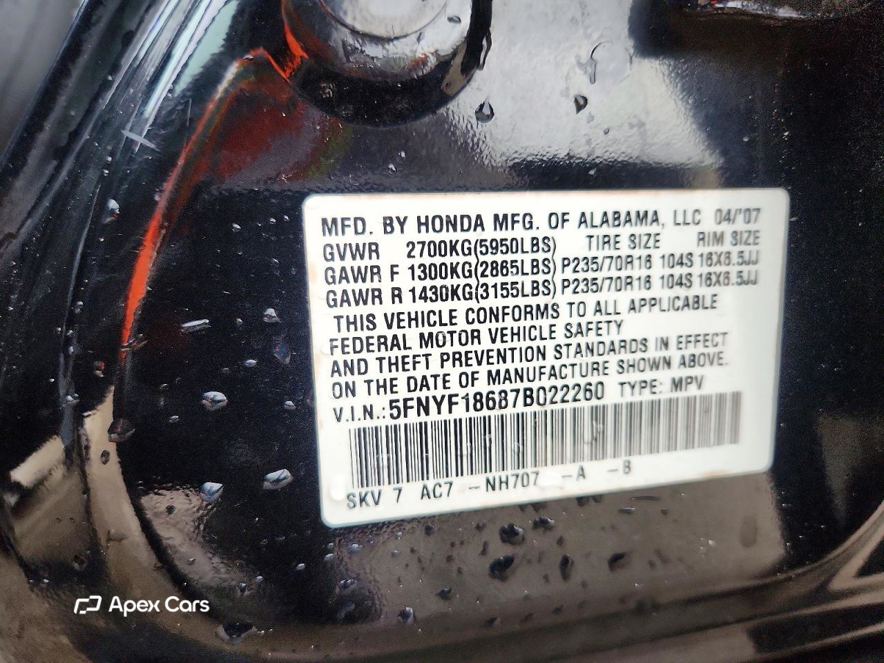 Honda Pilot 2007