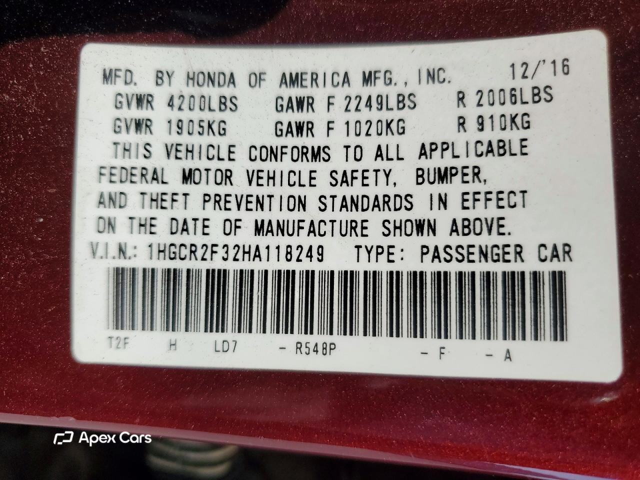 Honda Accord 2017