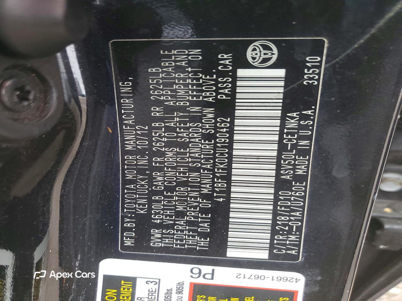 Toyota Camry 2012