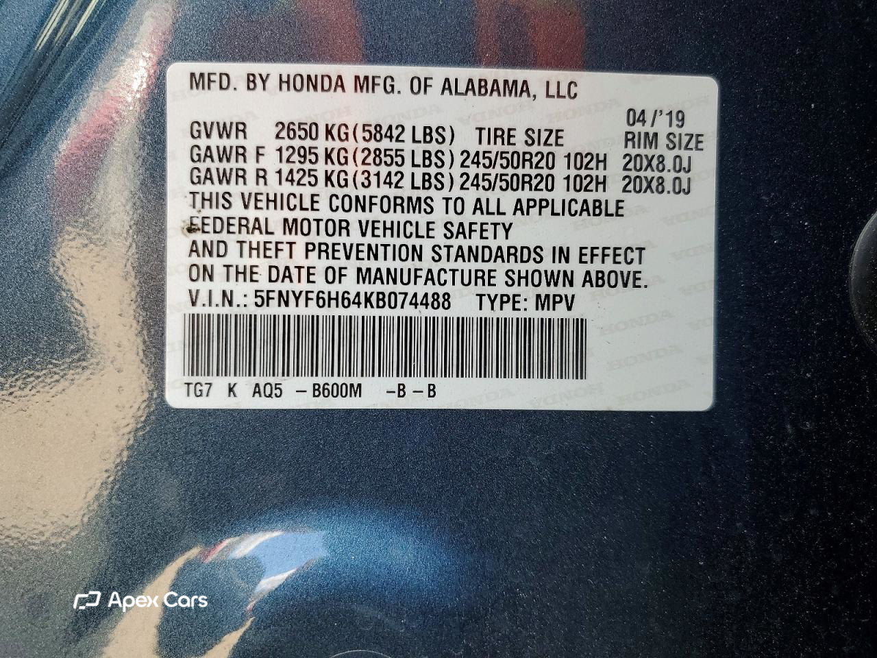 Honda Pilot 2019