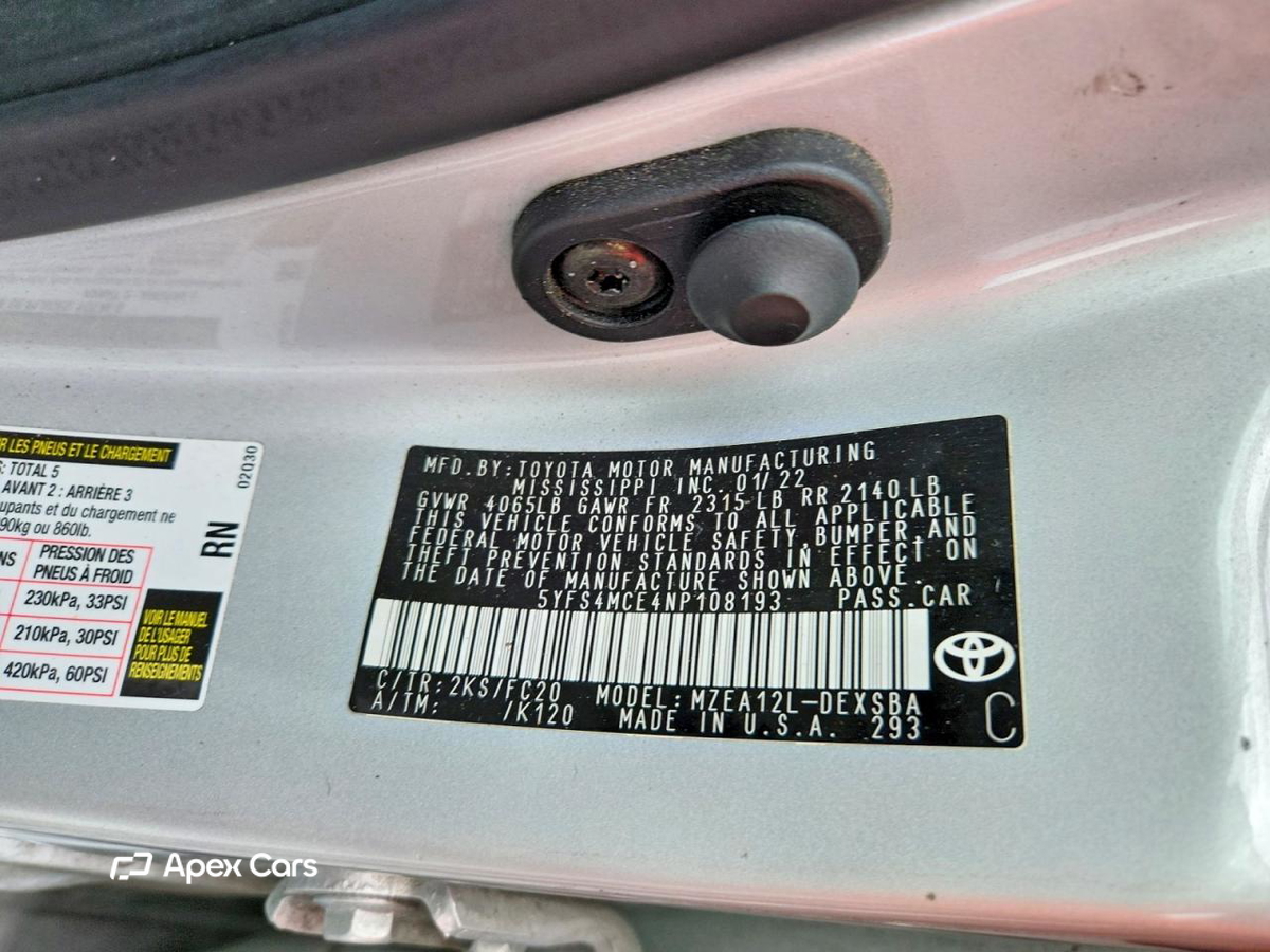 Toyota Corolla 2022