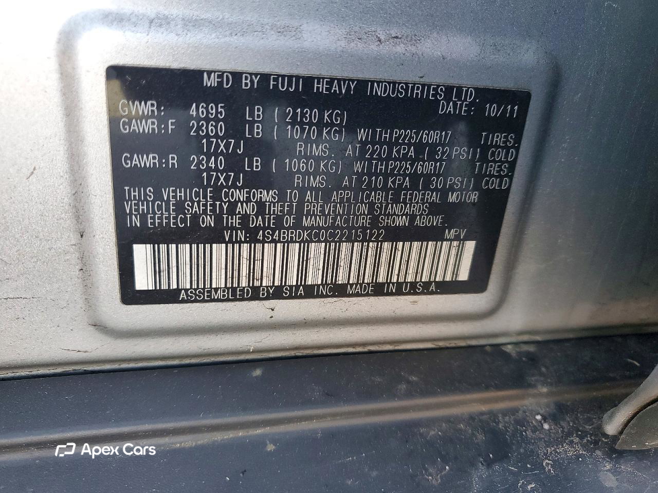 Subaru Outback 2012