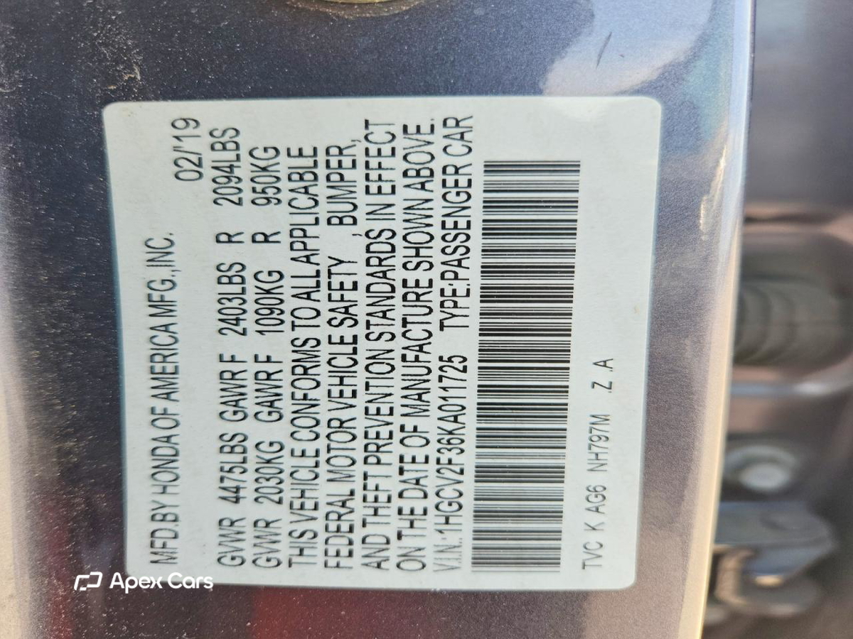 Honda Accord 2019