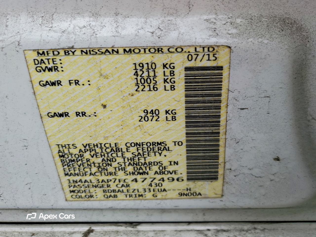 Nissan Altima 2015
