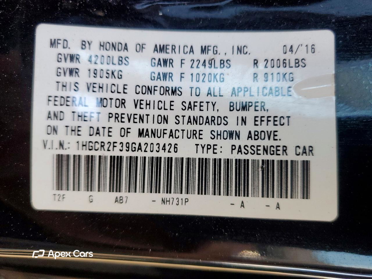Honda Accord 2016