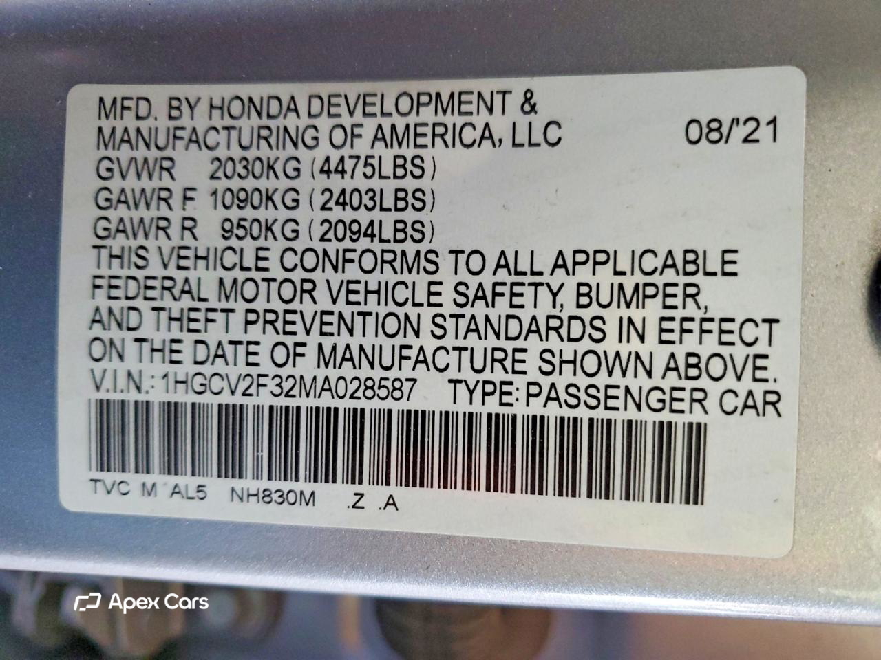 Honda Accord 2021