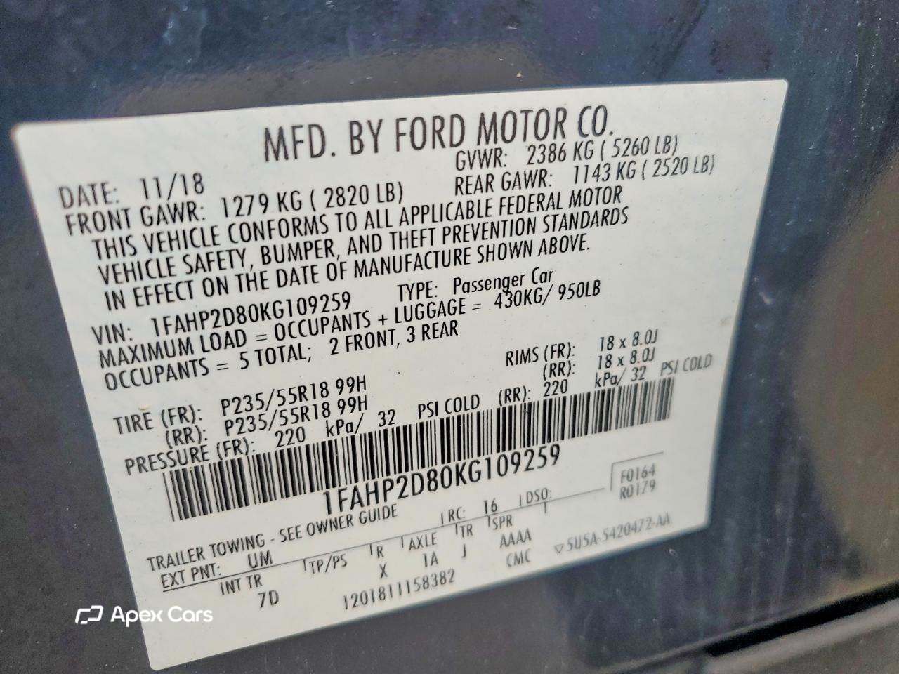 Ford Taurus 2019