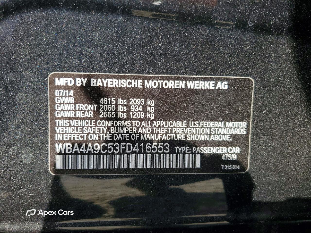 BMW Series 4 2015