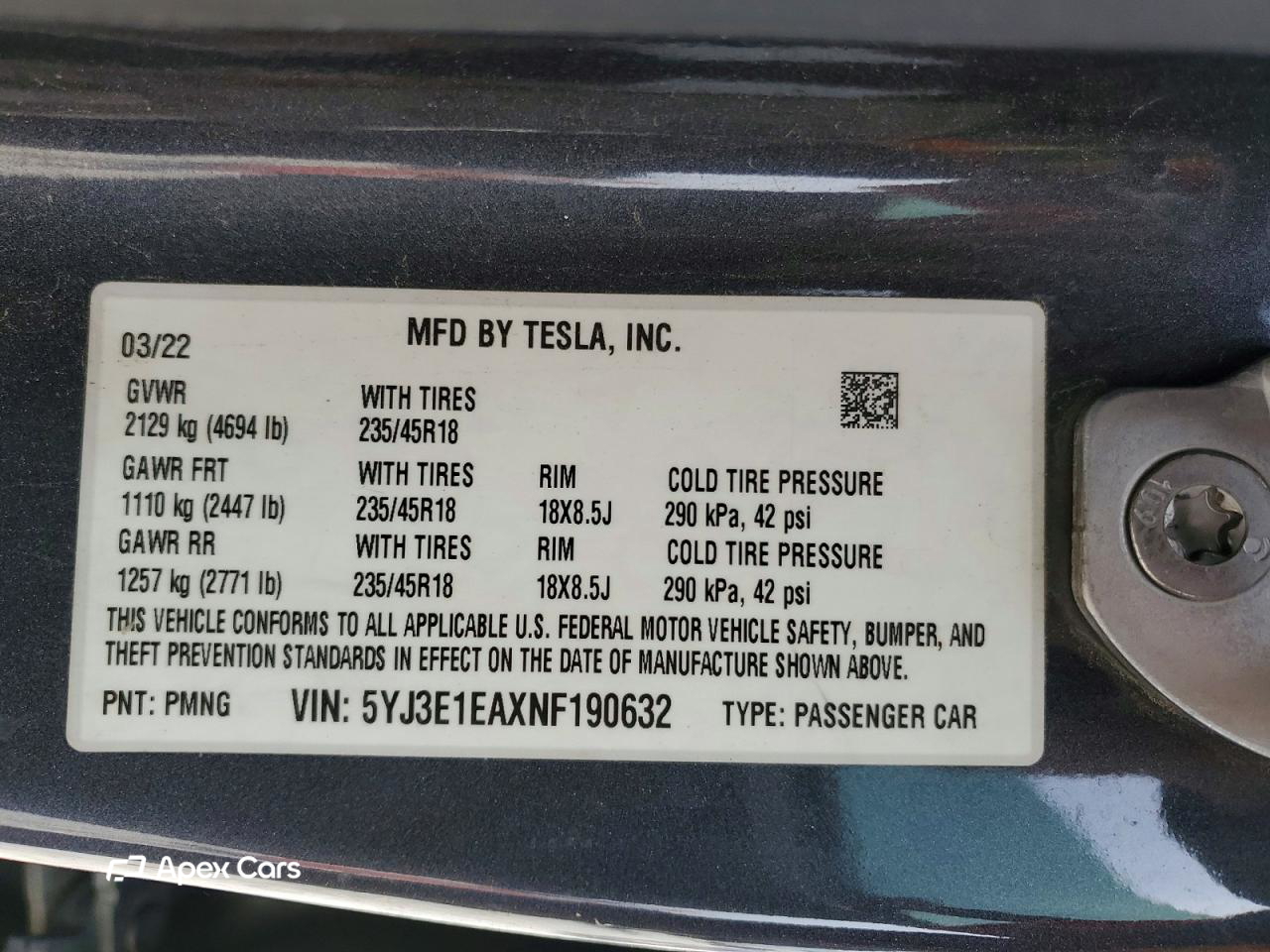 Tesla Model 3 2022