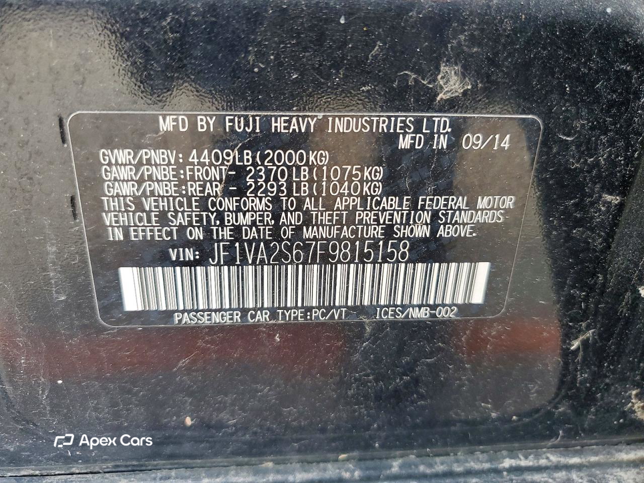 Subaru WRX 2015