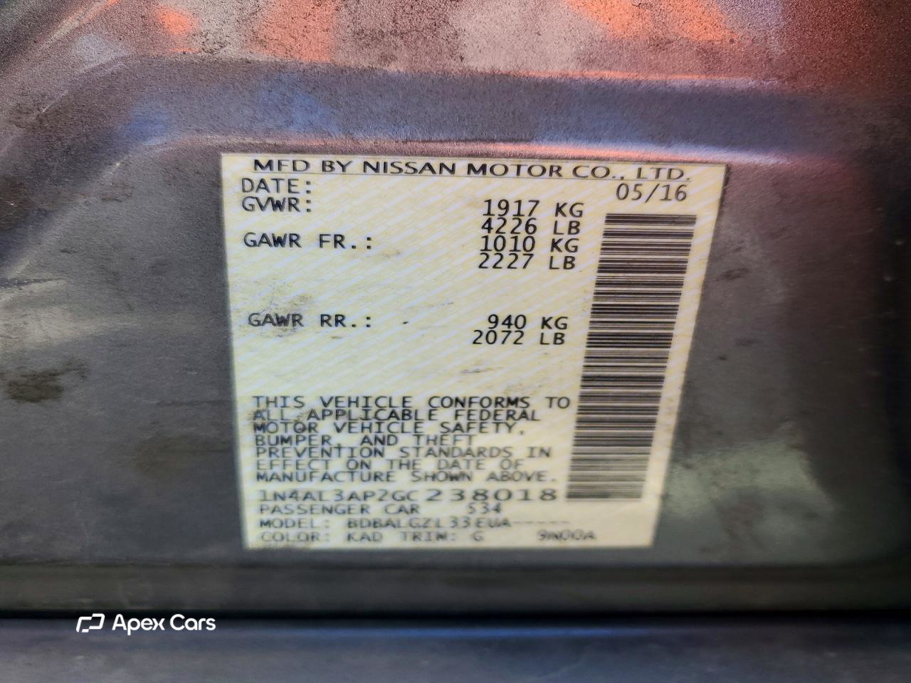 Nissan Altima 2016