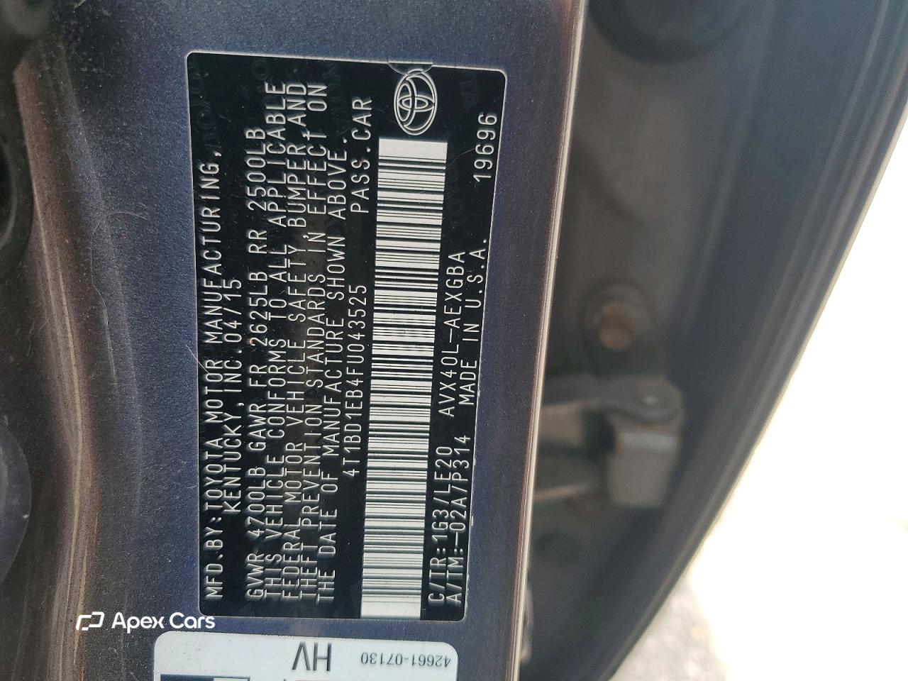 Toyota Avalon 2015