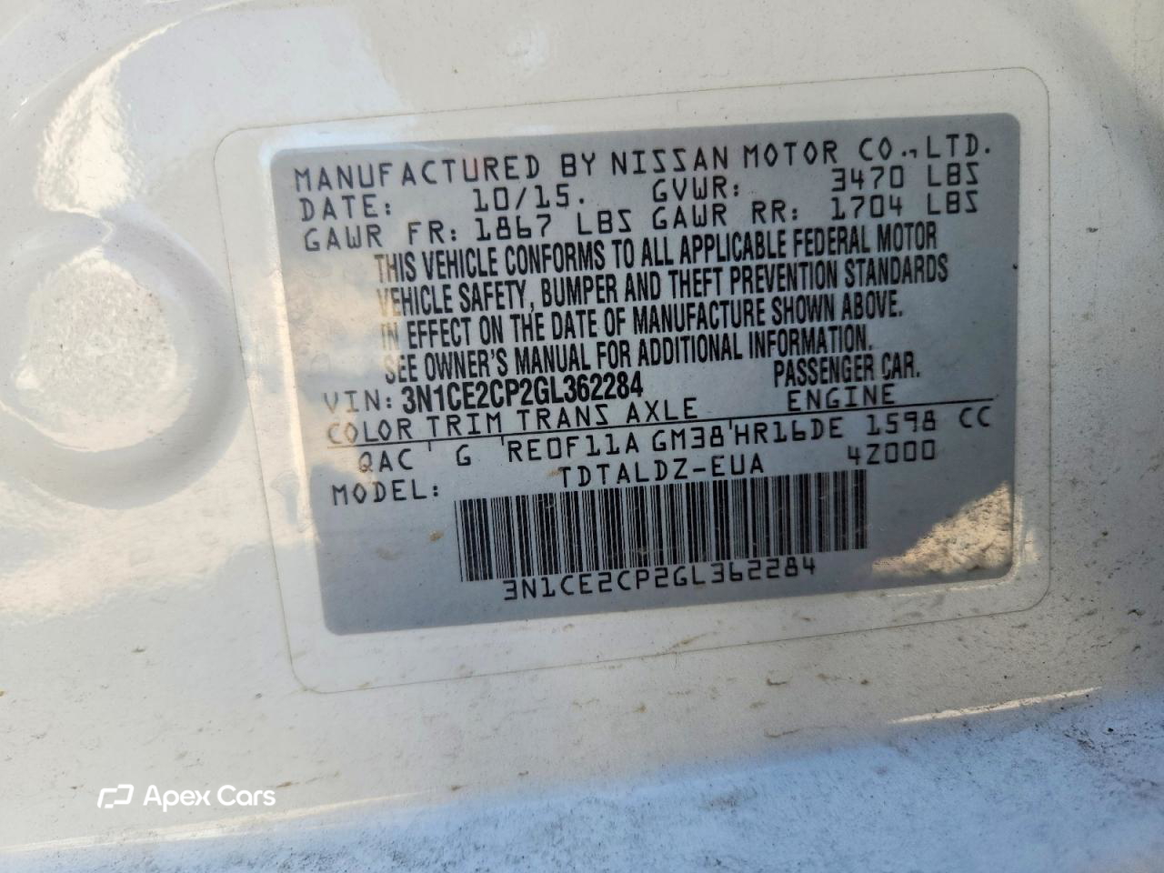 Nissan Versa 2016