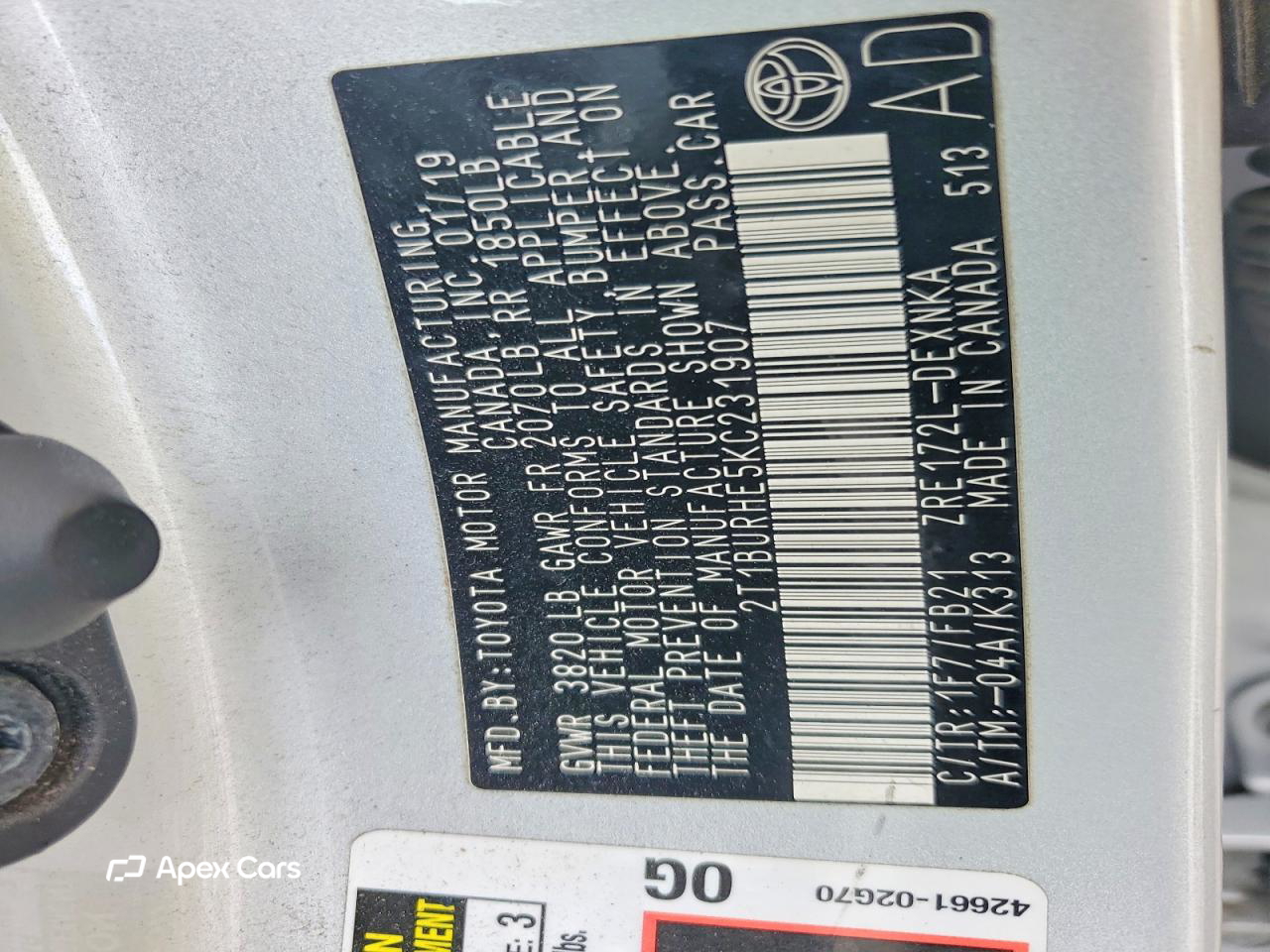 Toyota Corolla 2019