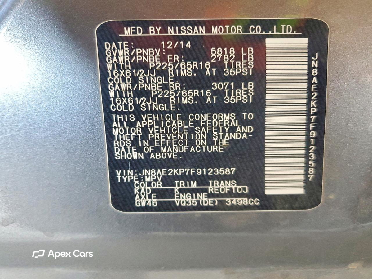 Nissan Quest 2015