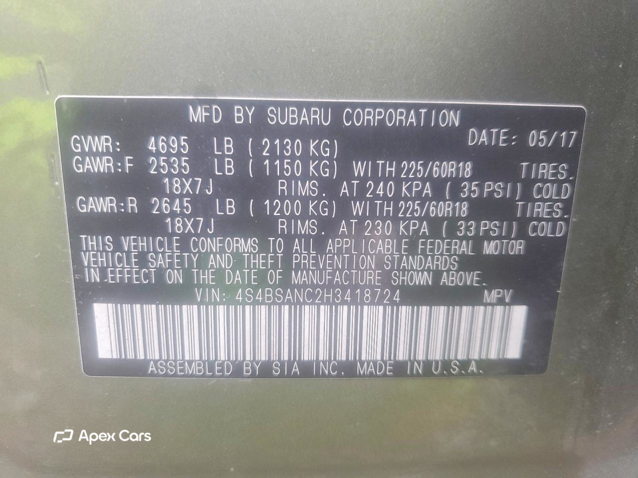 Subaru Outback 2017