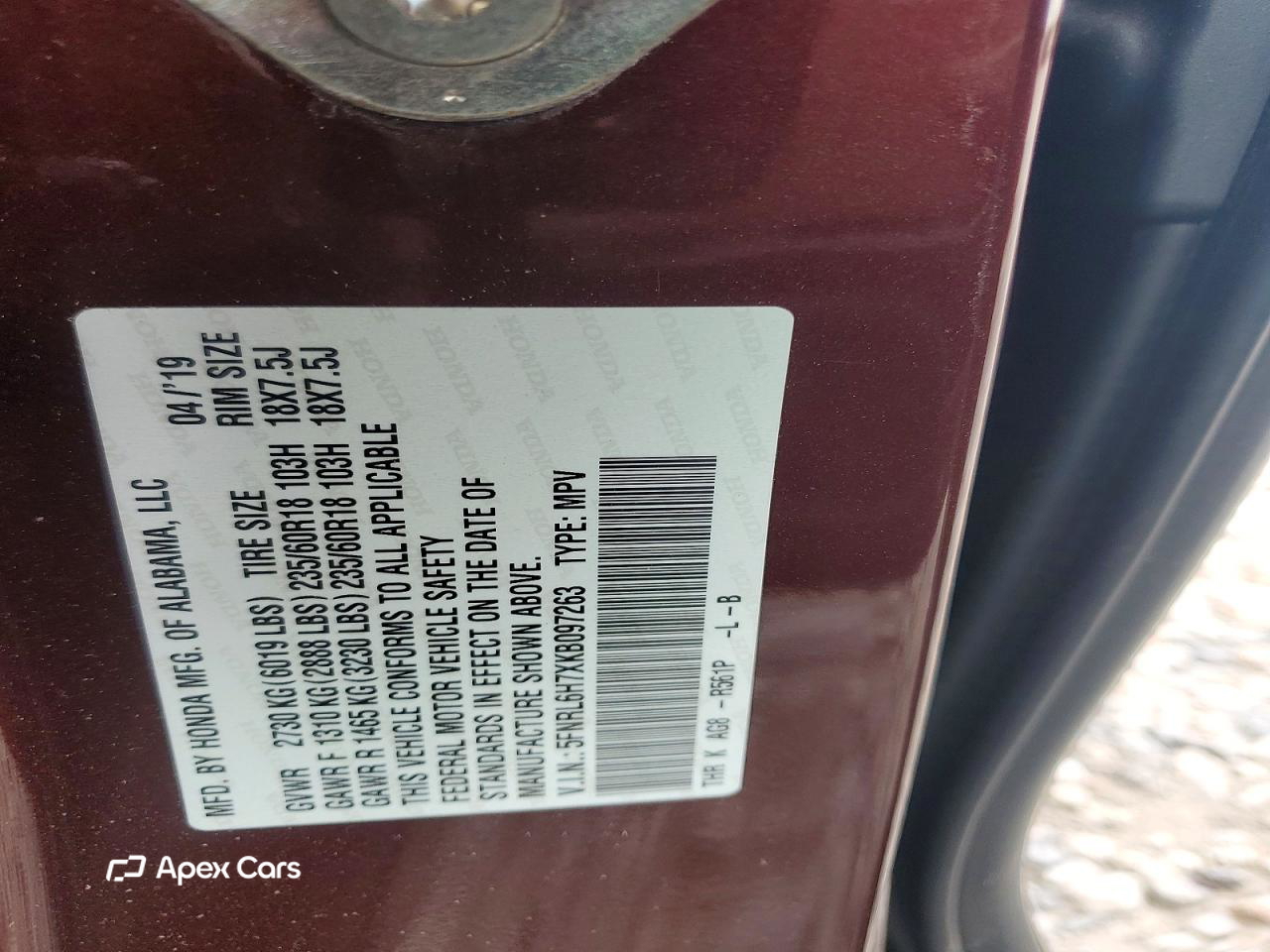 Honda Odyssey 2019