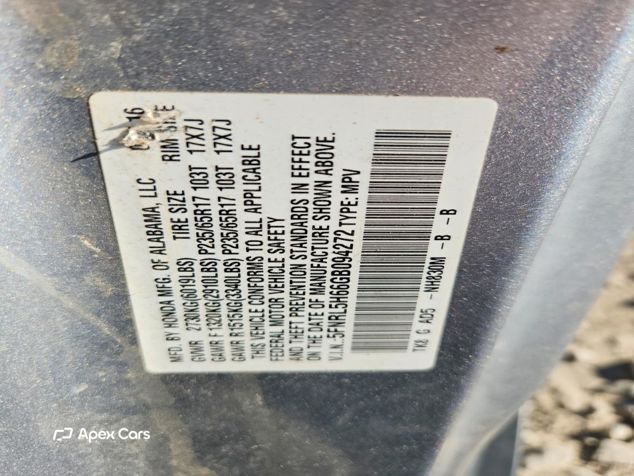 Honda Odyssey 2016