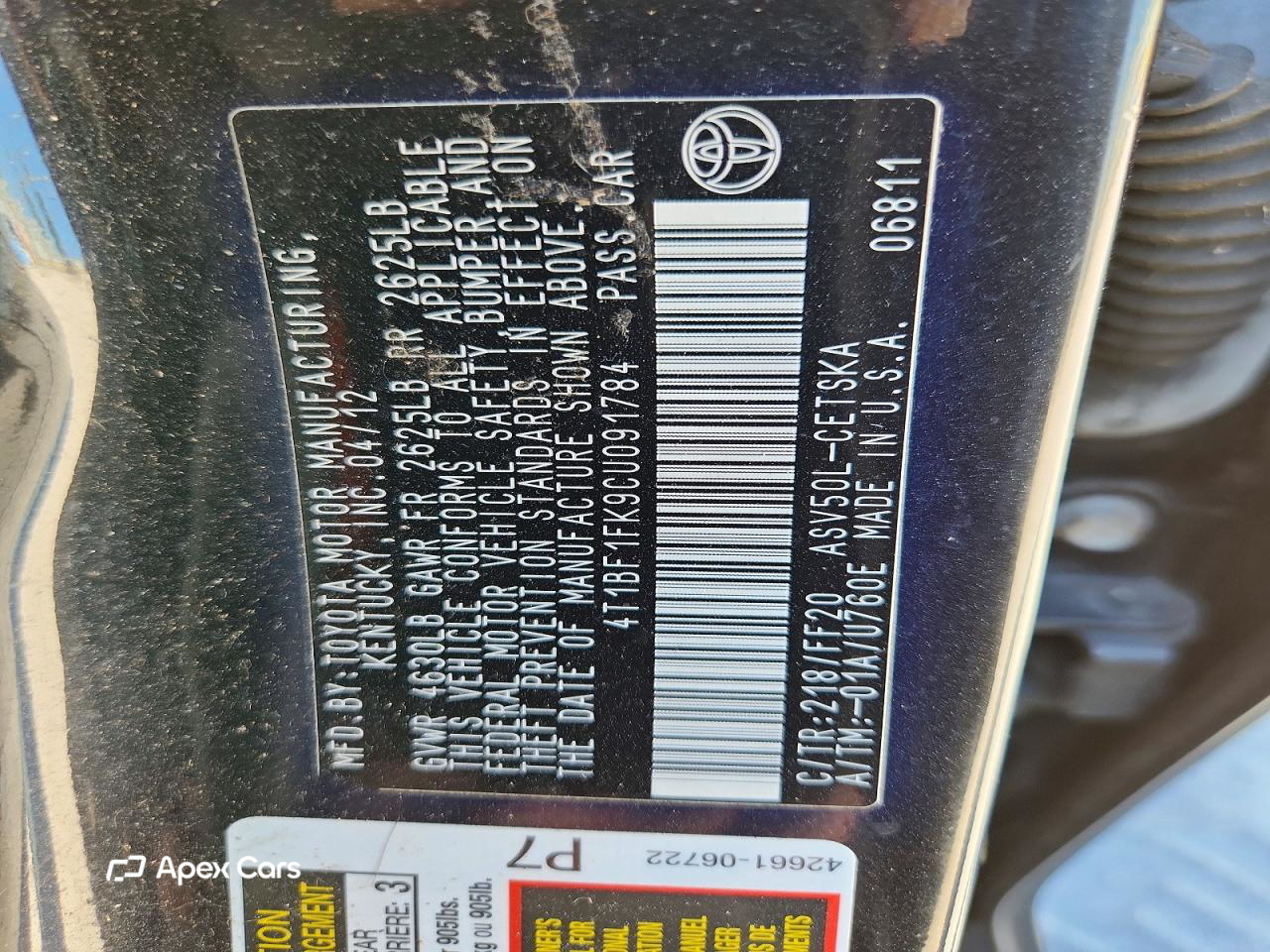 Toyota Camry 2012