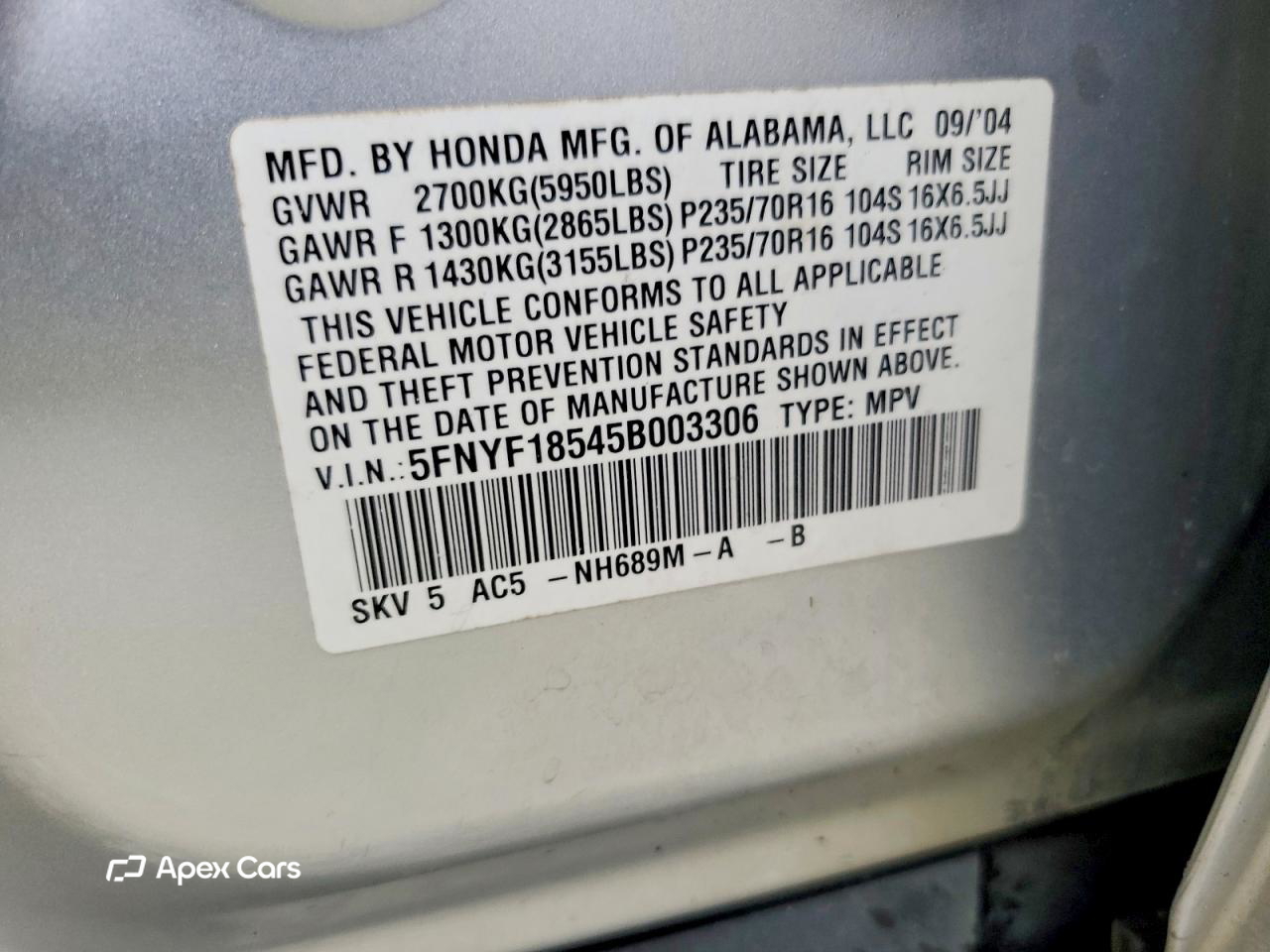Honda Pilot 2005
