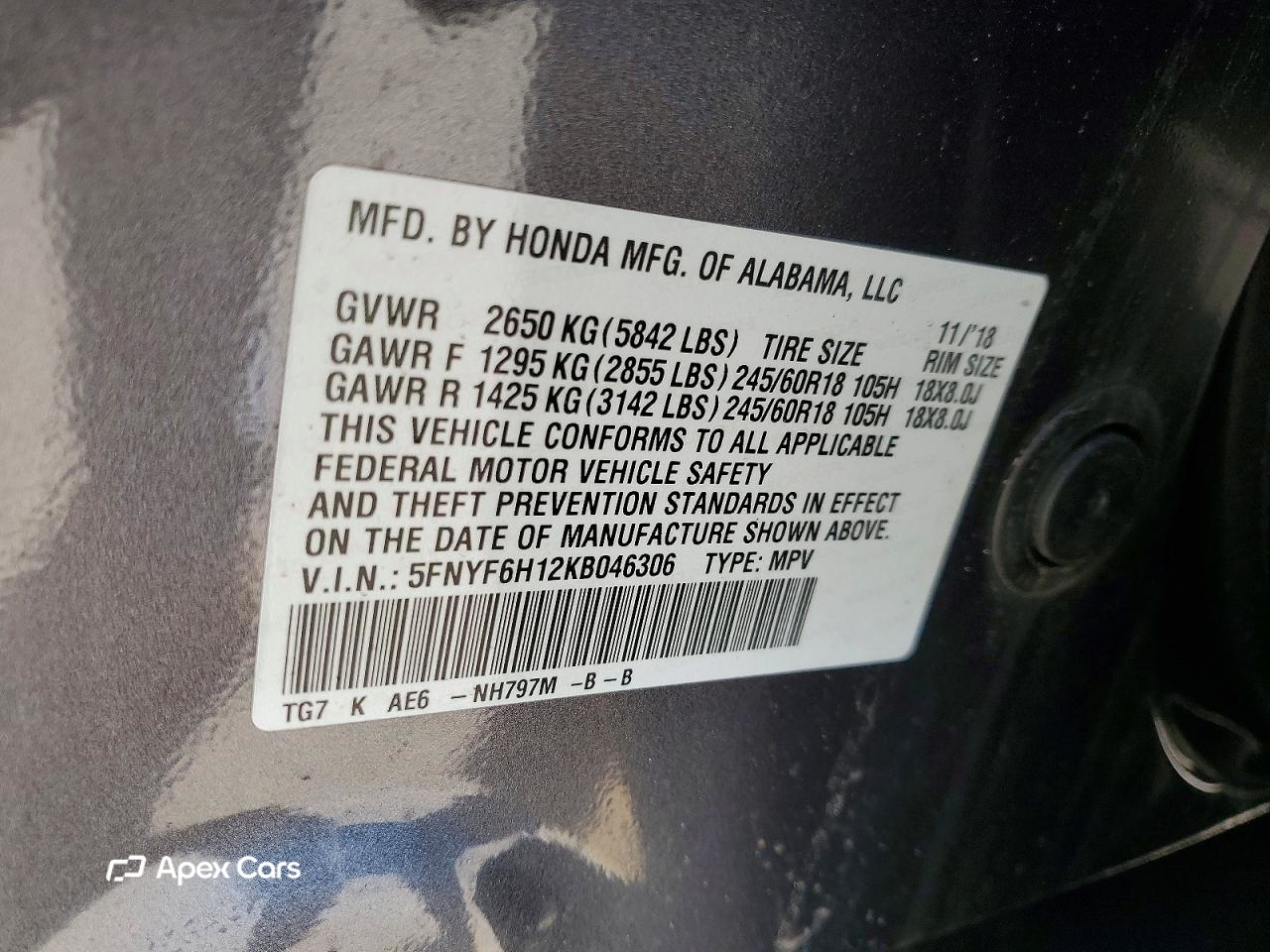 Honda Pilot 2019