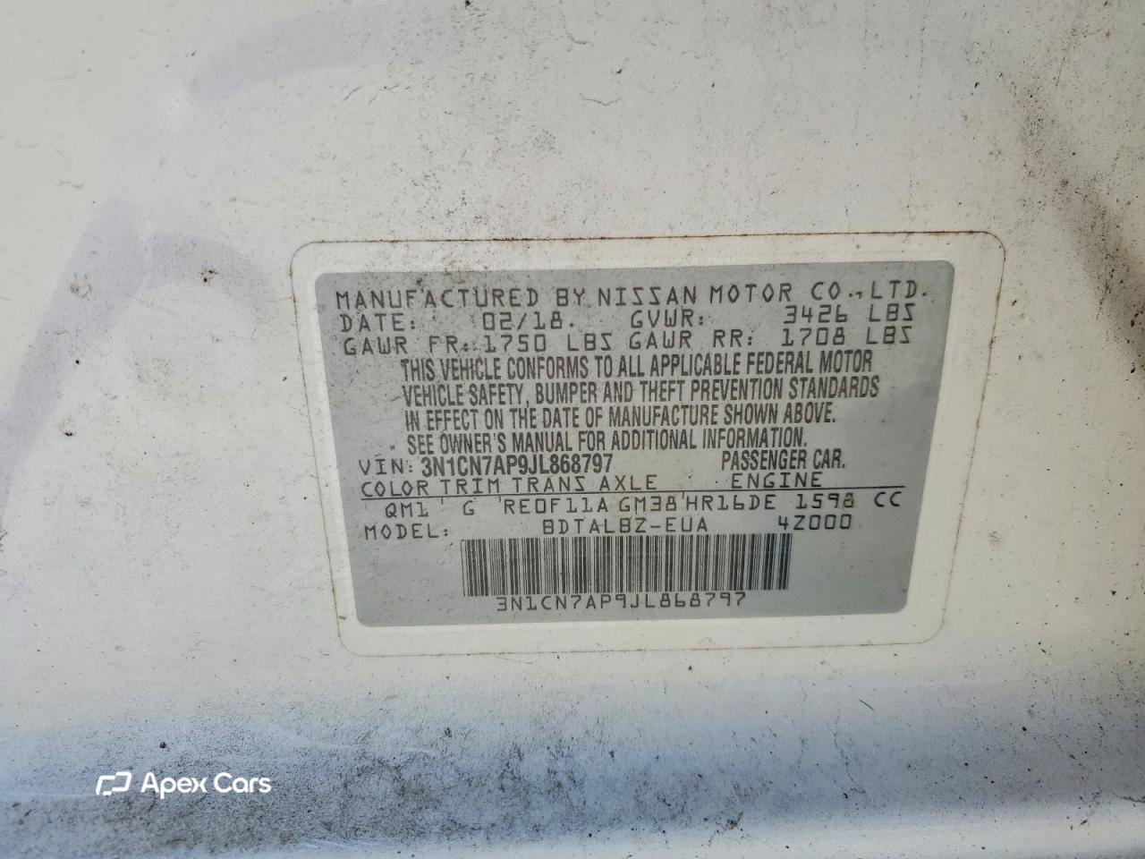 Nissan Versa 2018
