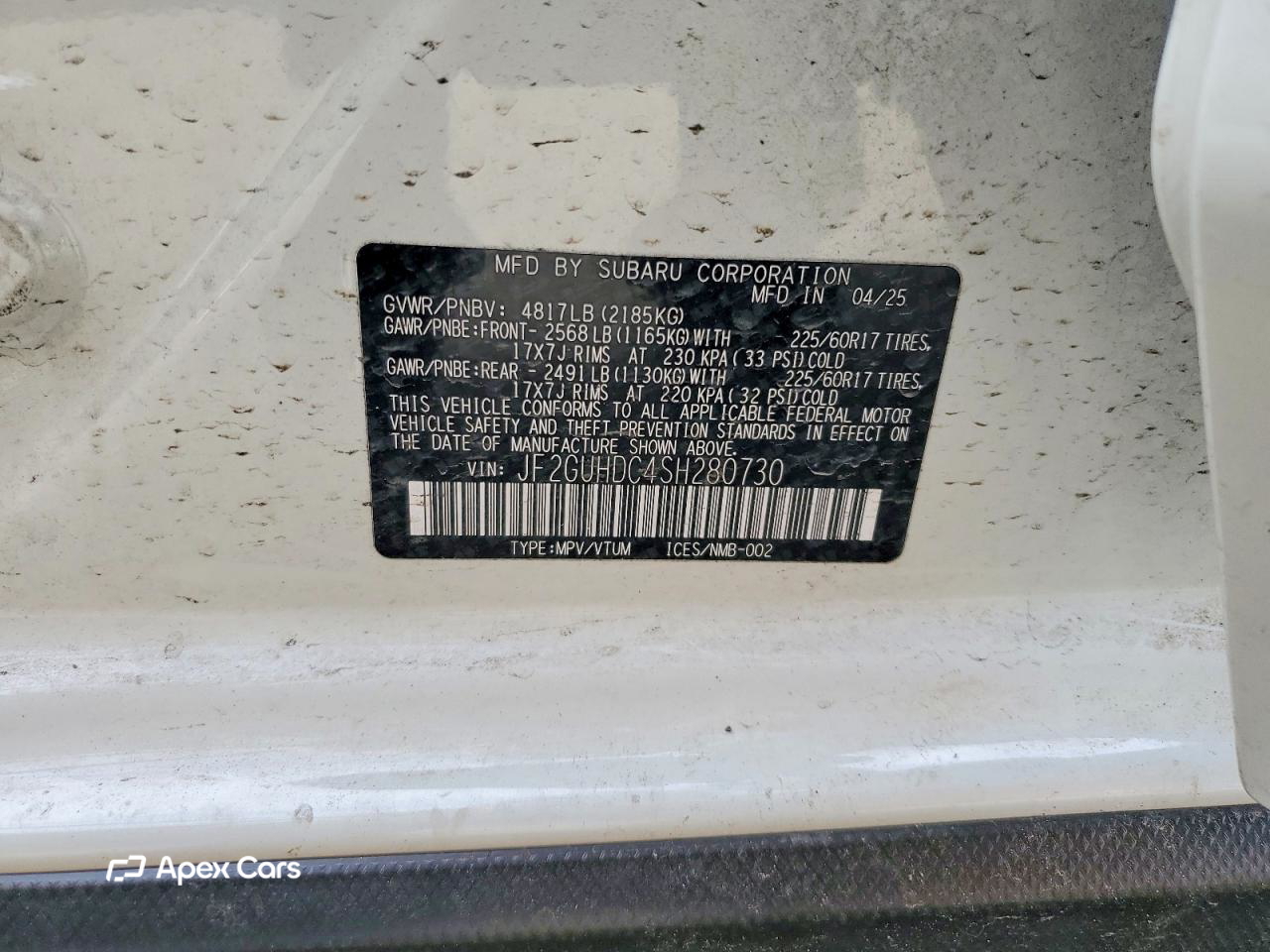 Subaru XV 2025